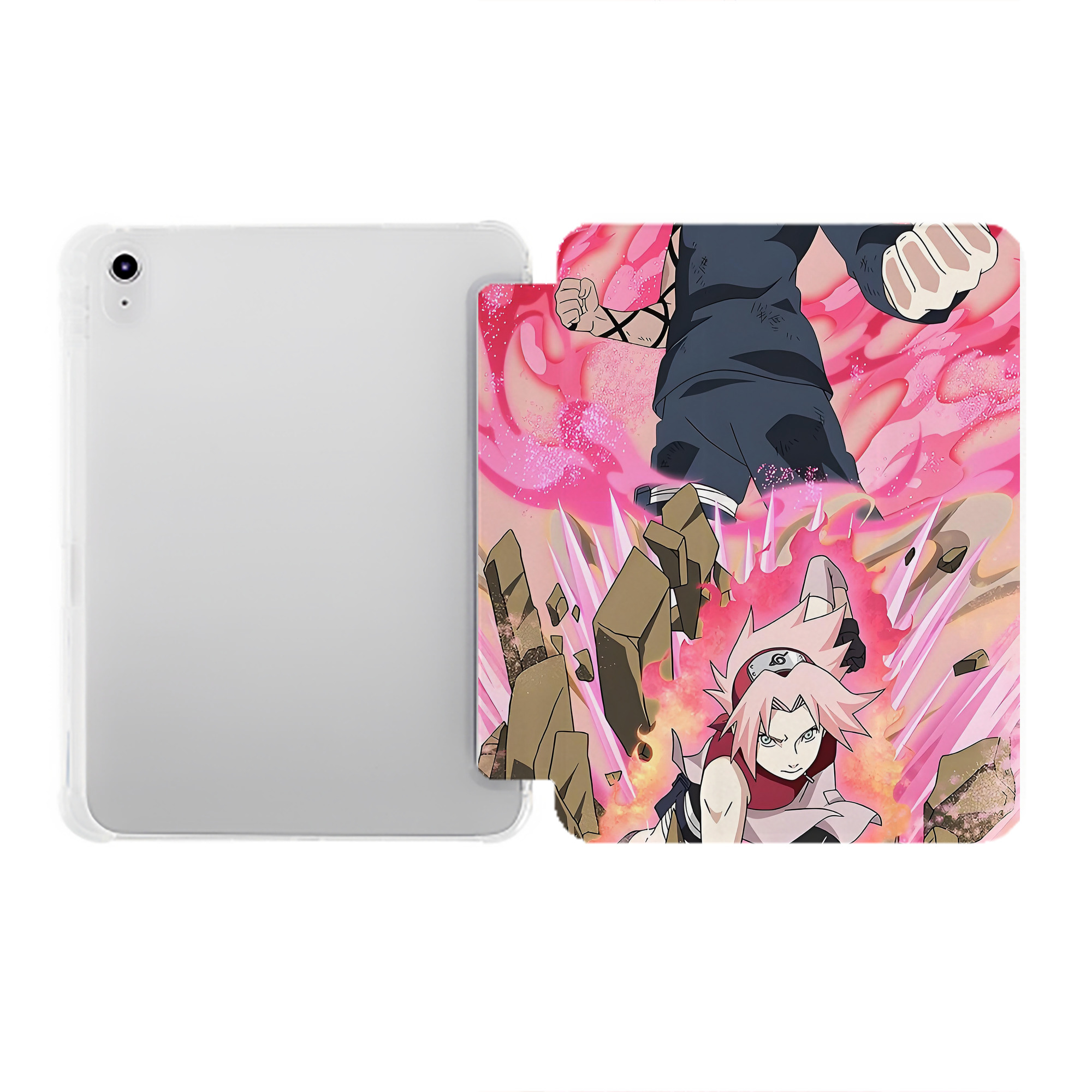 （画像用） NARUTO -ナルト- NARUTO -ナルト- 疾風伝 IPad ケース ペン収納付き 三つ折りスタンド PUレザー×シリコン 対応機種9.5/10.5/10.9インチ